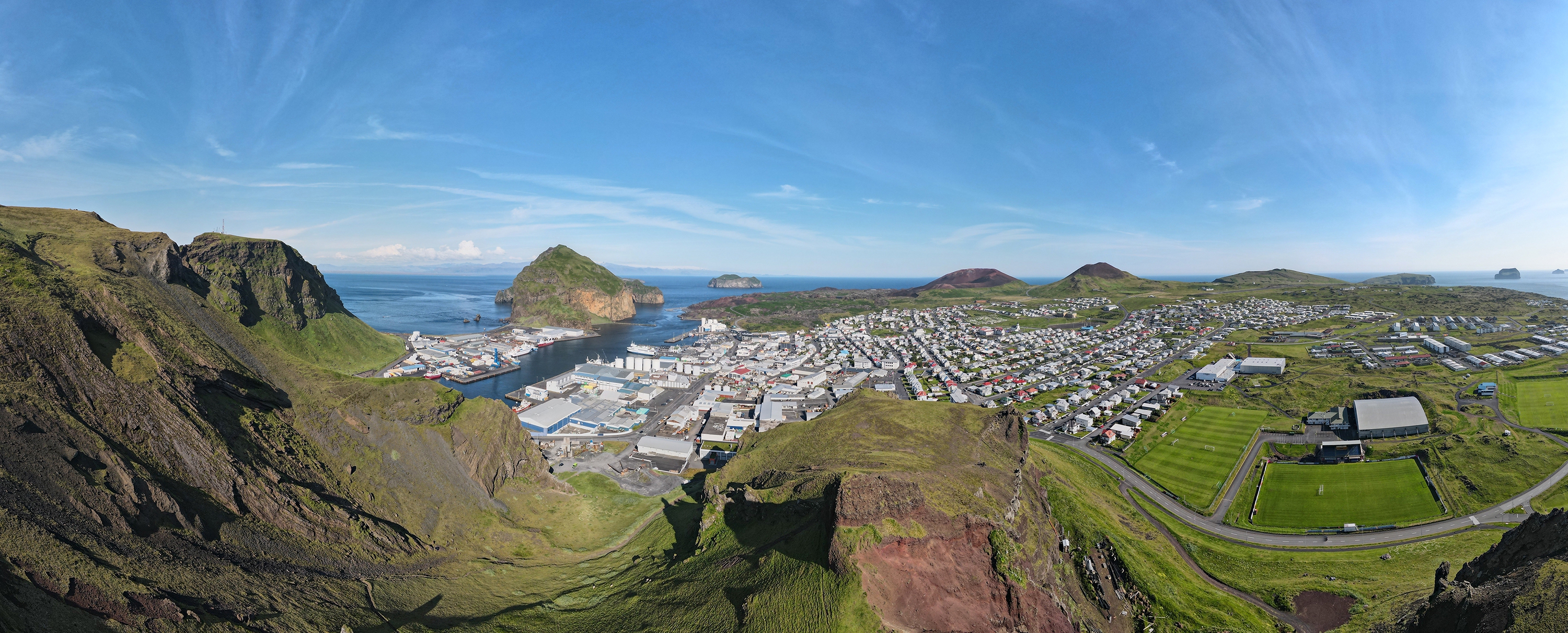 Downtown Vestmannaeyjar & Harbor