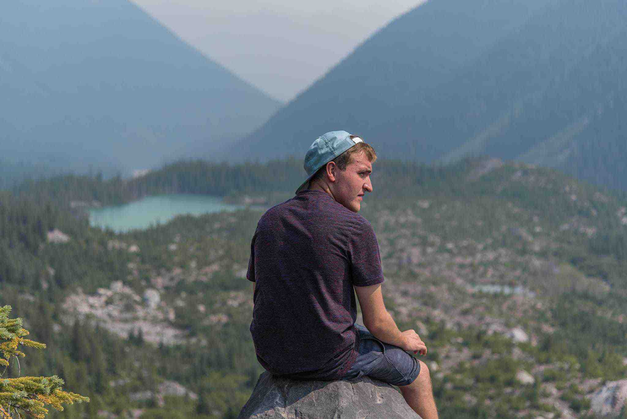 Overlooking Emerald Lake in Mount Rainier National Park