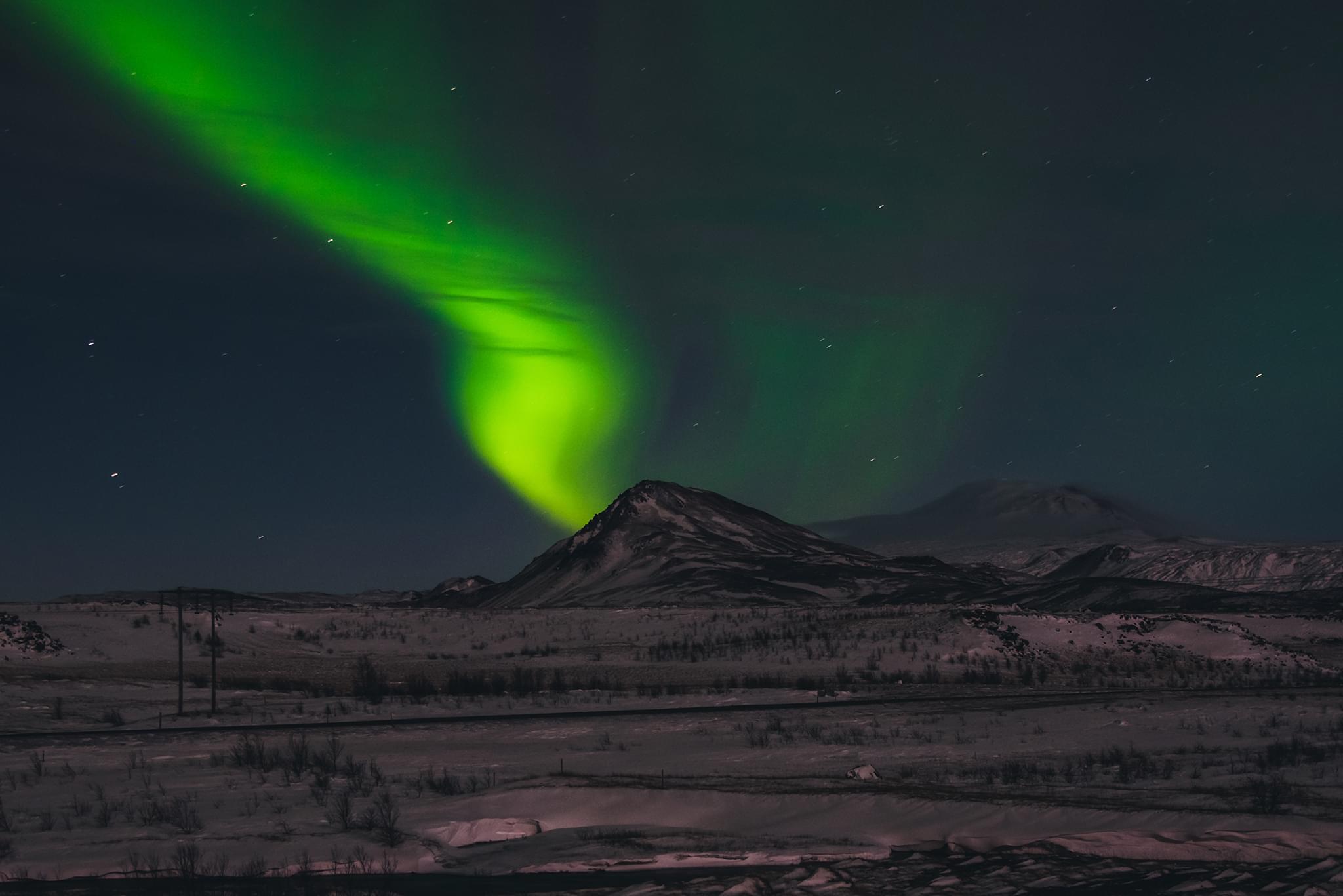 The Aurora Borealis over Hekla.